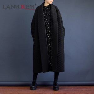 European Highest Quality Jacket Autumn Women Large Size Long Loose Black Windbreaker Long Trench Coat 